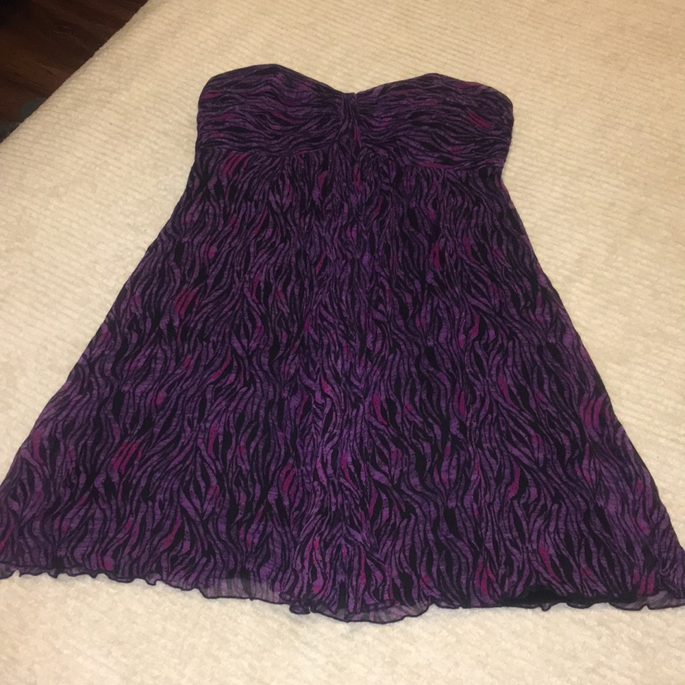 Purple/black/magenta mini dress